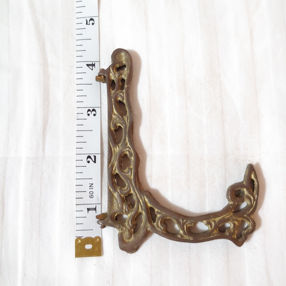 Antique Solid Brass Folding Display Stand * Photo Stand * Easel Stand - Picture 3 of 6